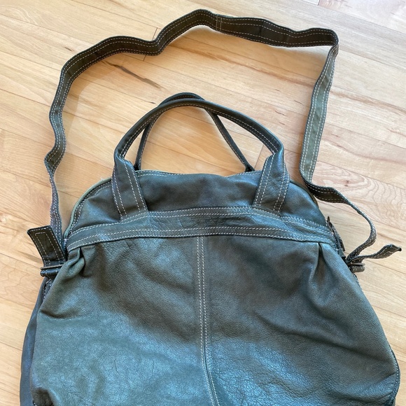 Sissi Rossi Green Lamb Leather Balloon Shoulder Bag Large Y2K - Picture 4 of 12